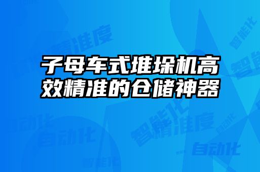 子母車式堆垛機(jī)高效精準(zhǔn)的倉(cāng)儲(chǔ)神器