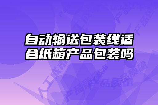 自動(dòng)輸送包裝線適合紙箱產(chǎn)品包裝嗎
